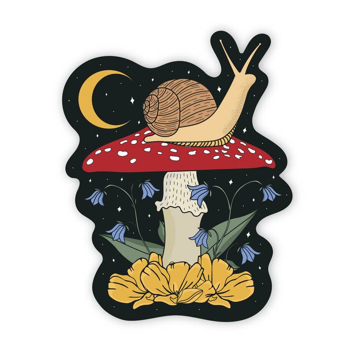 Snail + Mushroom - Vinyl Sticker for wholesale by Graphic Heart