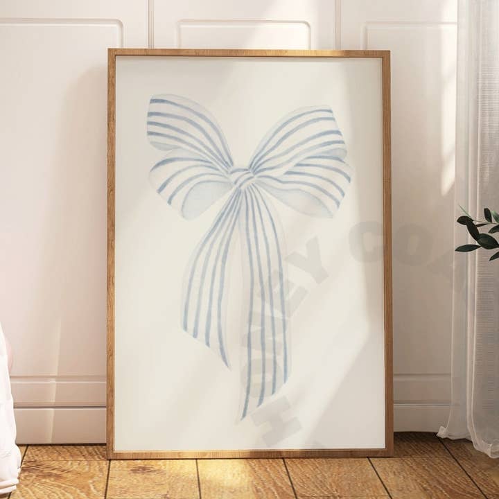 Coastal Grandmother Vintage Hair Bow Poster for wholesale by Honey Coast Print Co.