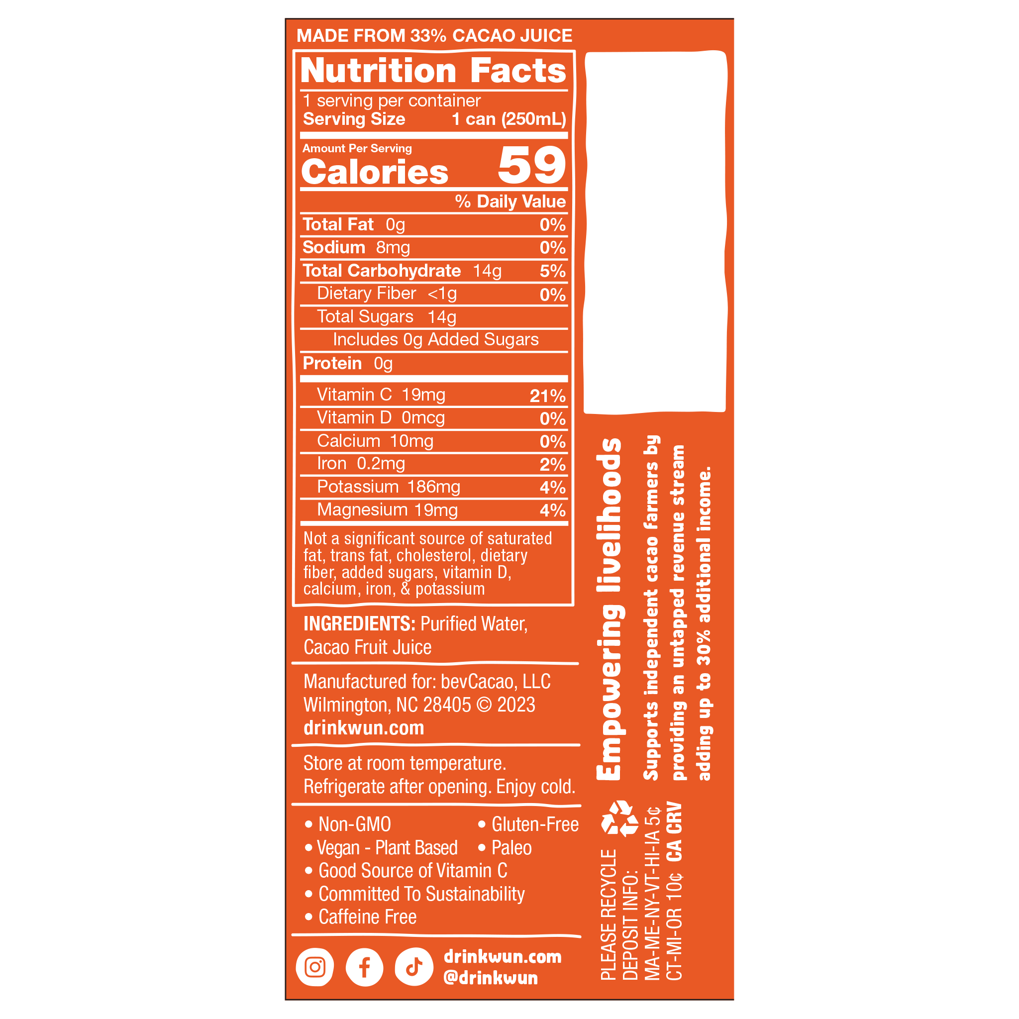 bevCacao - Wholesale Fruit Juice - Cacao Juice2