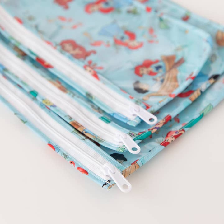 Bumkins - Wholesale Travel Set - Clear Travel Bag 3 Pack: Disney Princess Ariel15