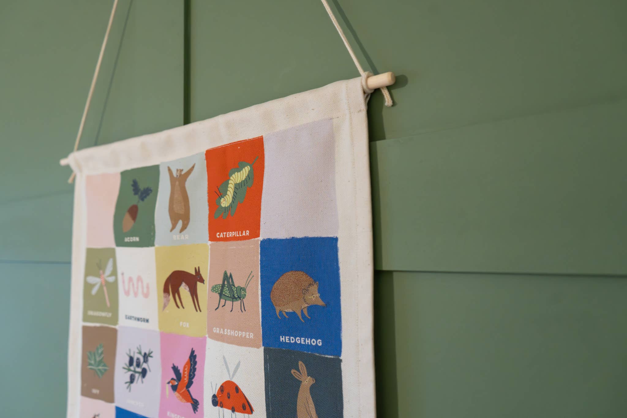 Knotty Knotty - Wholesale Banner - Kids & Baby - Rainbow Woodland Alphabet Printed Fabric Banner2