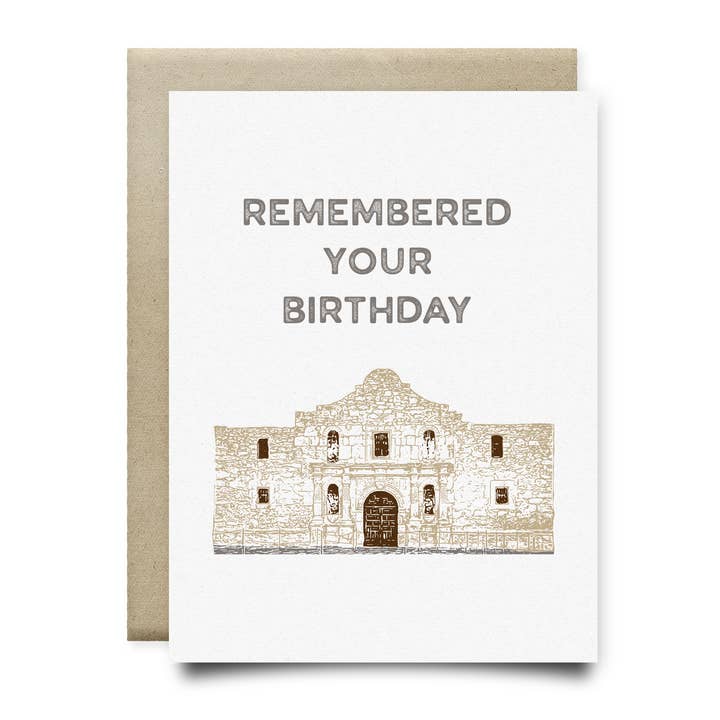 Anvil Cards - Wholesale Birthday Card - Alamo Remembered Your Birthday Card