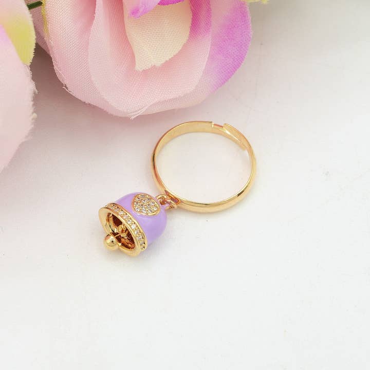 Daemon srls - Venta al por mayor Anillos solitarios - TINKERBELL RAINBOW - Anillo de campanilla con circonita cúbica en forma de corazón