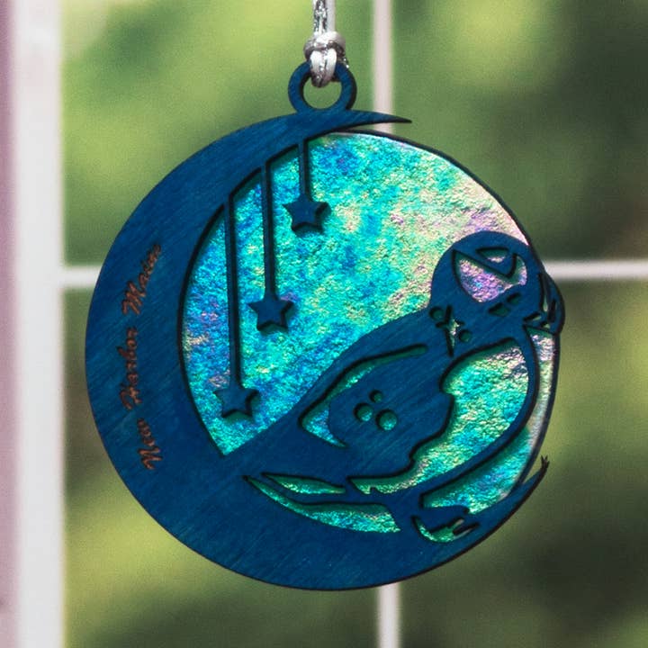 Ornamento de Recordação - Papagaio-do-mar por atacado de Dee Janssen GlassWorks