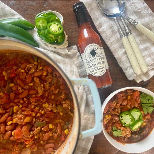 Lighthouse Keepers Pantry - Vente Sauces piquantes - Sauce piquante aux cerises et aux requins1