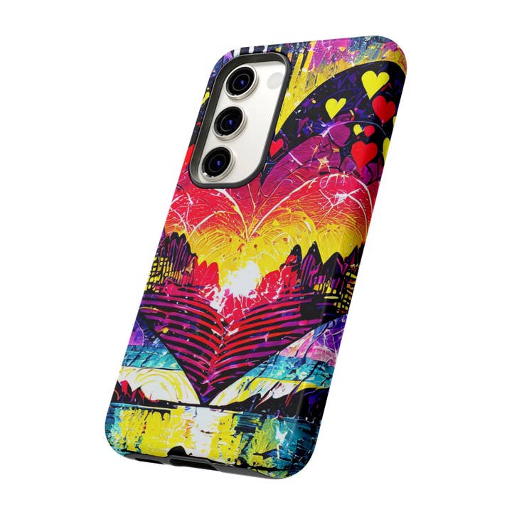 Studio 653 Clothing Co - Wholesale Phone Case - Women's - Vibrant Heart Sunset Tough Phone Case28