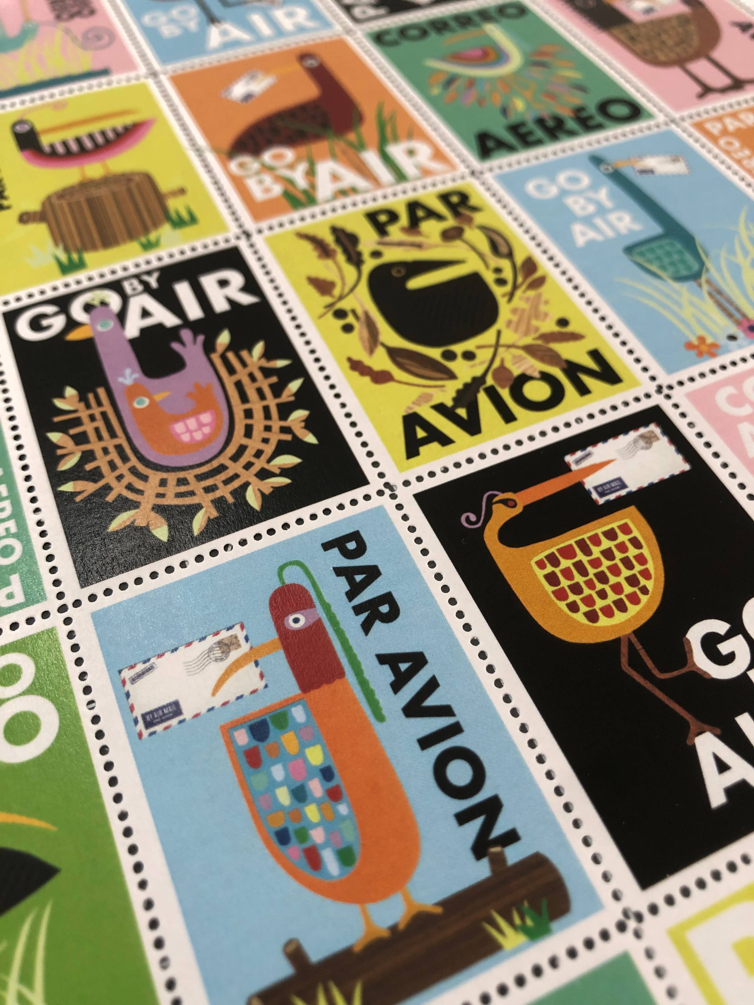 Bunny with a Toolbelt - Wholesale Sticker - Bird Postage Stamps to make your Mailbox Smile!2