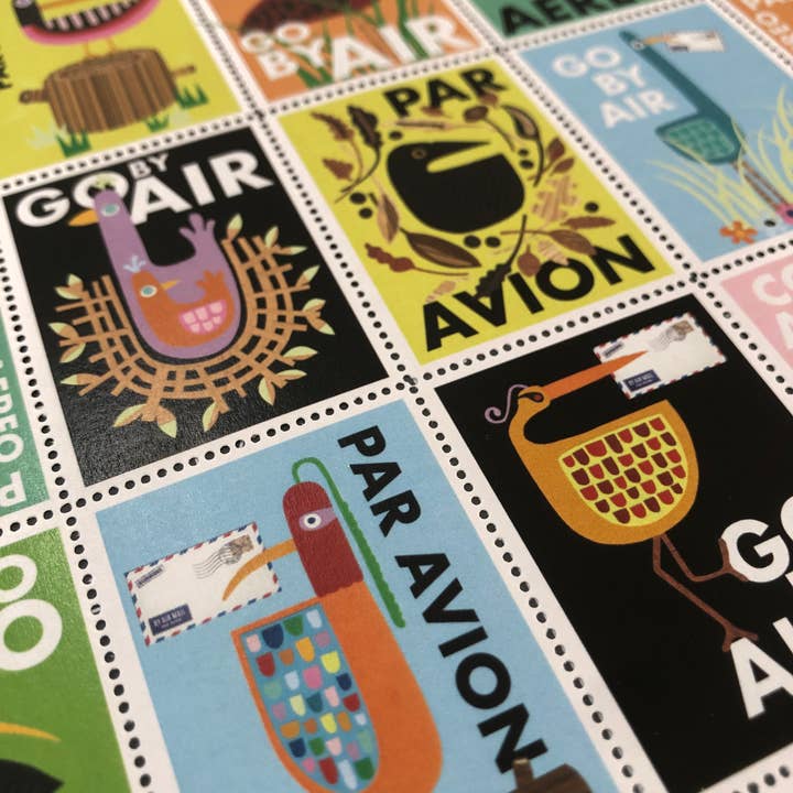 Bunny with a Toolbelt - Wholesale Sticker - Bird Postage Stamps to make your Mailbox Smile!2