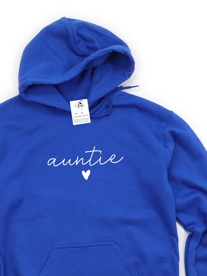auntie ❤️ {Script} Cozy HOODIE for wholesale by Blonde Ambition | Jewelry | Valentines Gift & Sweaters