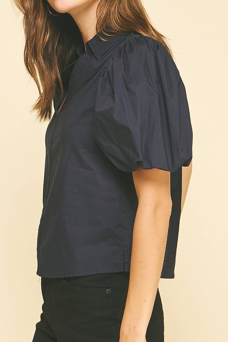 PINCH - Wholesale Blouse - Women's - BUBBLE SLEEVE BLOUSE TOP - 5707TB40