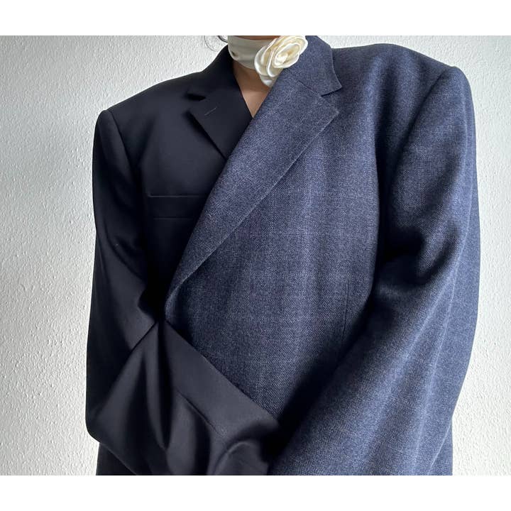 upcycle kontrast blazer für den Großhandel von ERDLUXE