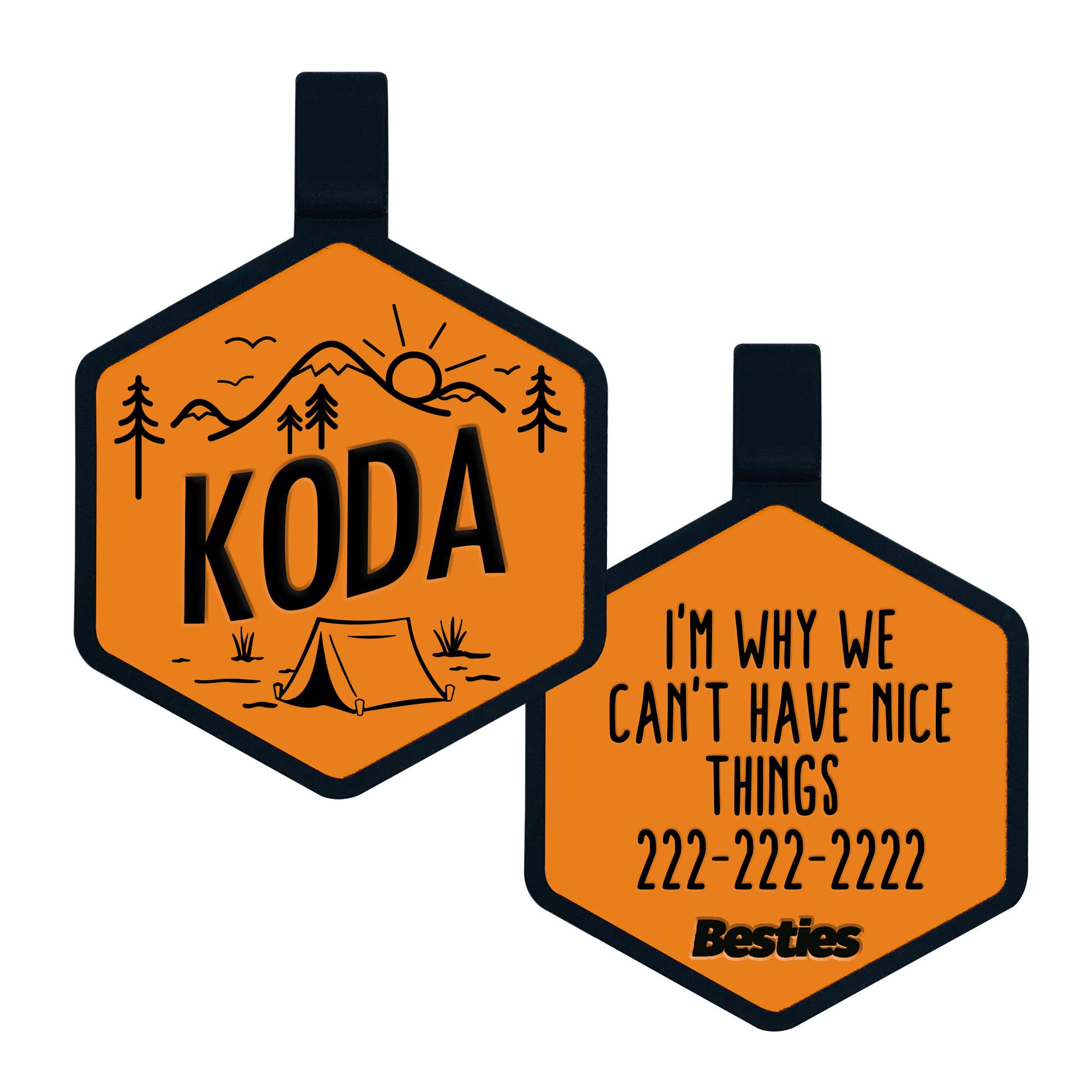 Besties Pets - Wholesale Pet Identification Tag - Dog - Adventure Is Calling Silicone Dog ID Tag10