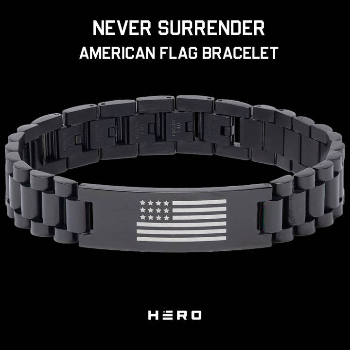 Never Surrender Patriot Bracelet: Helps Pair Veterans With A Service Dog Or Shelter Dog -Faire for wholesale by The Hero Company