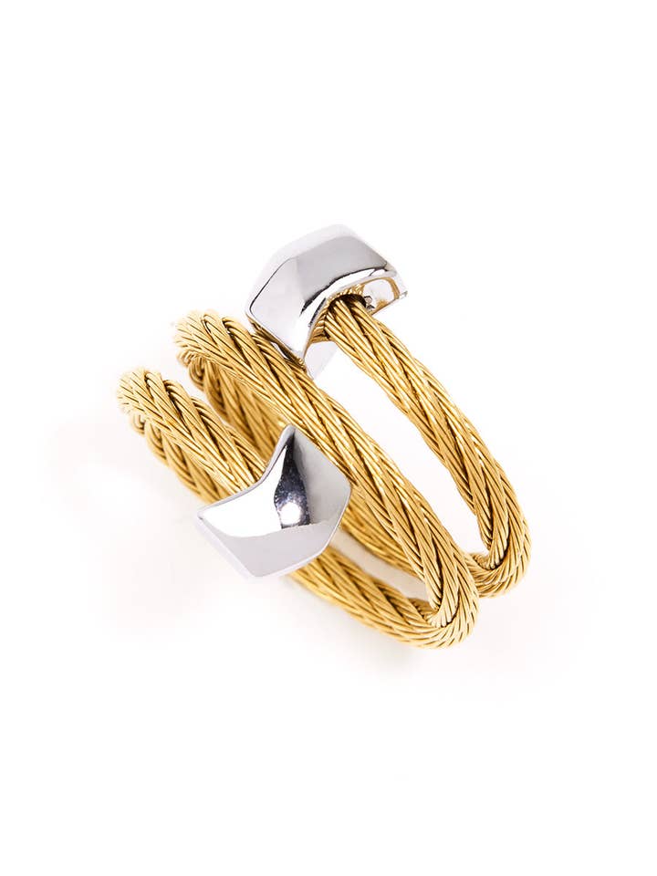 Arrow Twist Rope Ring for wholesale by ZENZII Jewelry