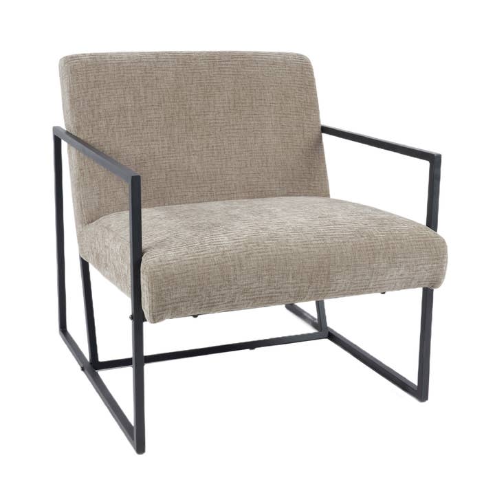 Frame Armchair, Beige Upholstery, Black Metal Frame, 78*82*71 Cm. and other Purchase Wholesale sedie da esterno. Free Returns & Net 60 Terms on Faire trending on Faire.