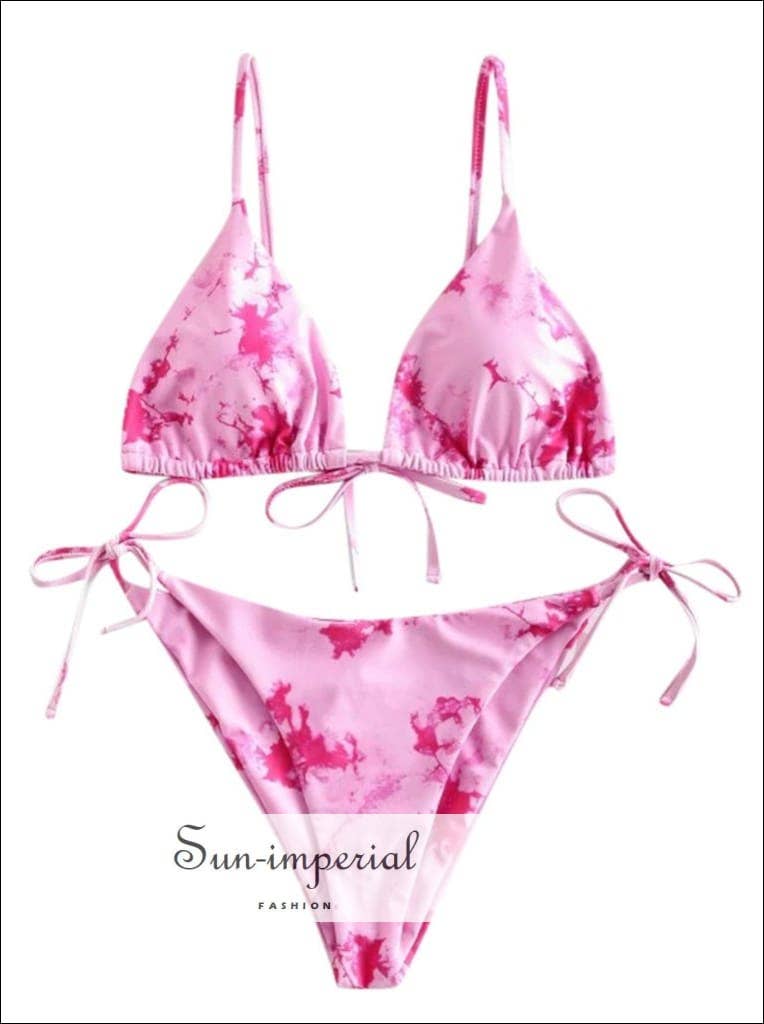 Sun Imperial - Wholesale Two Piece Swimsuit - Women's - Tie Dye String Bikini Swimsuit - Day Sky Blue2