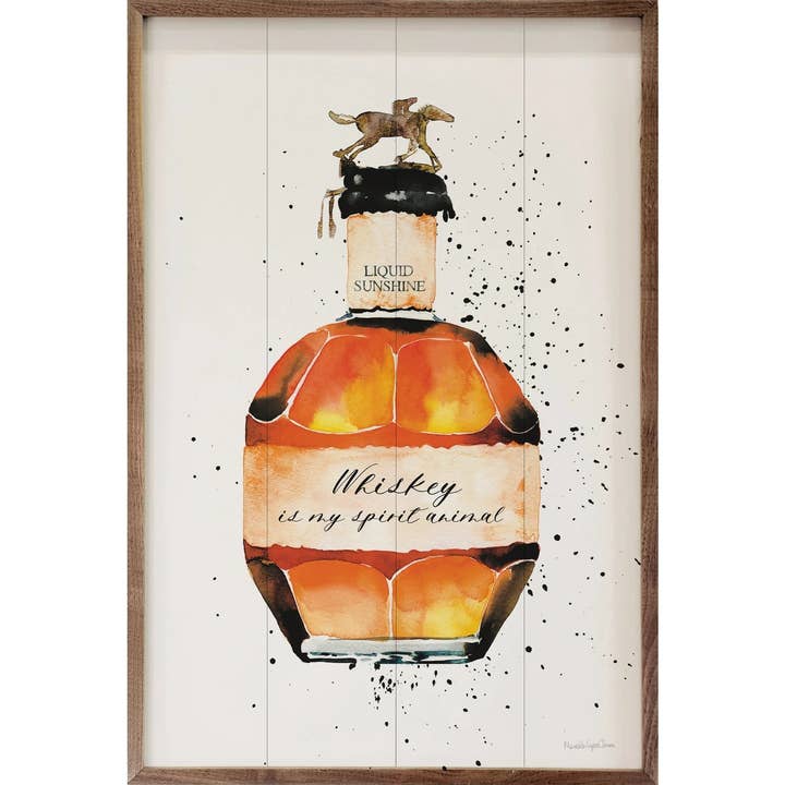 Kendrick Home - Wholesale Sign - Whiskey Is My Spirit Animal By Mercedes Lopez Charro