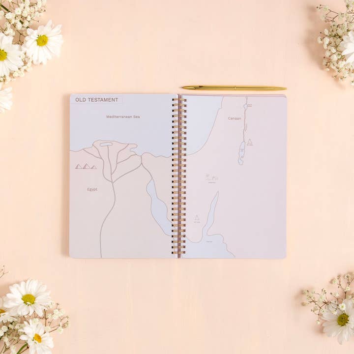 Church Notes Co. - Wholesale Notebook - Lilac Church Notes Bible Reference Notebook with Maps
