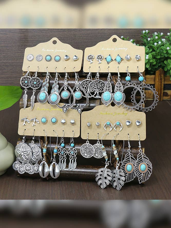 Bohemia Turquoise Earrings Set HH067 for wholesale by UNISHE