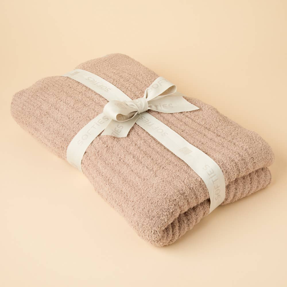 Softies – wholesale Throw blanket – Perfect Home Decor 50" x 70" Solid Rib Marshmallow Blanket7