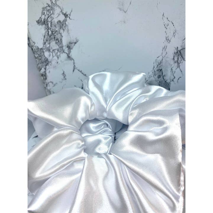 Enchanted Scrunch - Wholesale Scrunchie - Women’s - White Silk Scrunchie2