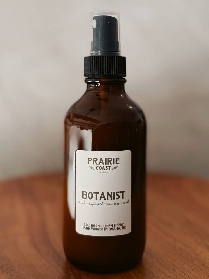 Botanist- Room & Linen Spray (4oz) for wholesale by Prairie Coast Candle Co.