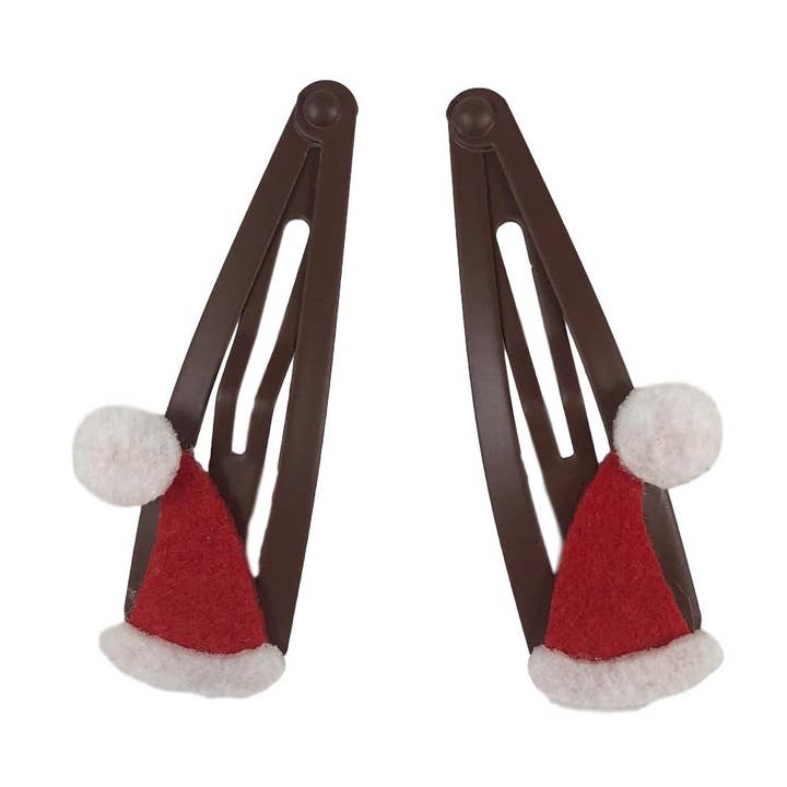 Santa Hat Snap Clip Pair for wholesale by Chotee