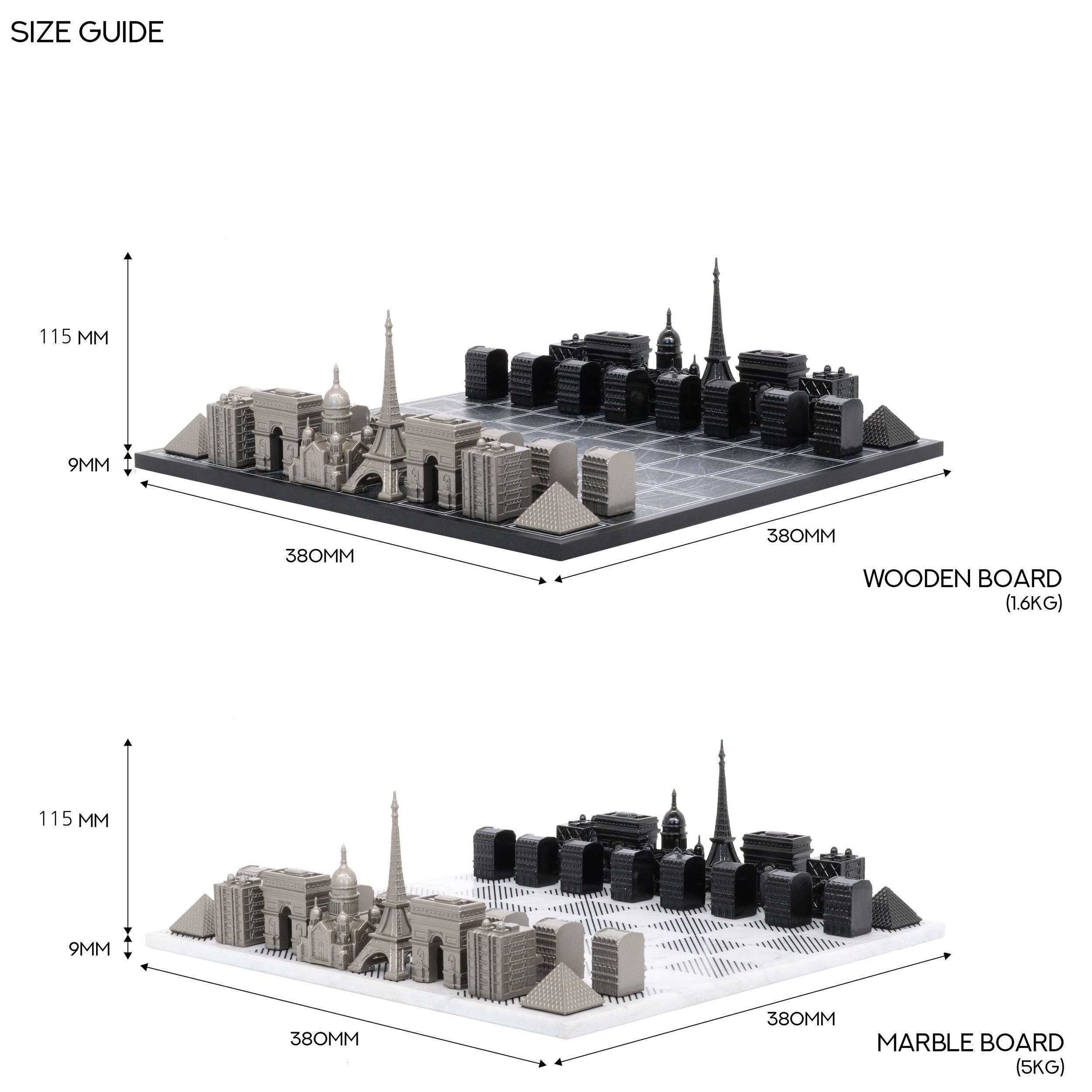 Skyline Chess - Wholesale Board Game - Stainless Steel Paris Edition - Skyline Chess Set10