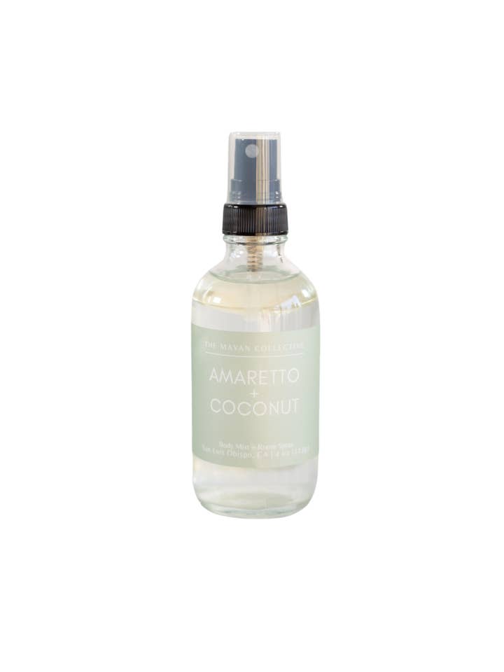 Amaretto + Coconut Body Mist / Linen & Room Spray for wholesale by The Mayan Collective