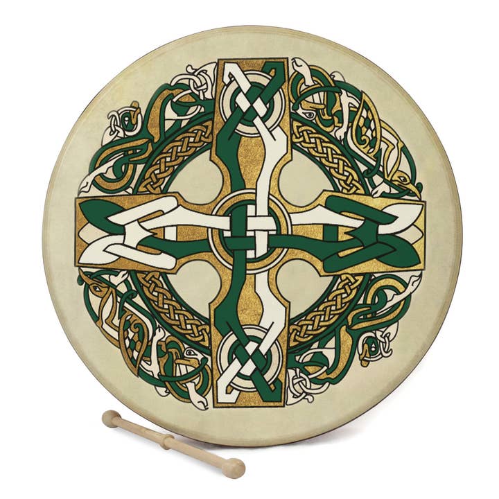 18'' Bodhran - Celtic Cross for wholesale by James Trading Group INC