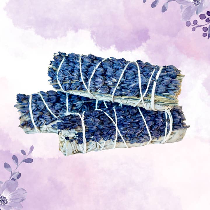 Picki Nicki - Wholesale Sage Bundle - White Sage with Dried Lavender Smudge Sticks in Bulk