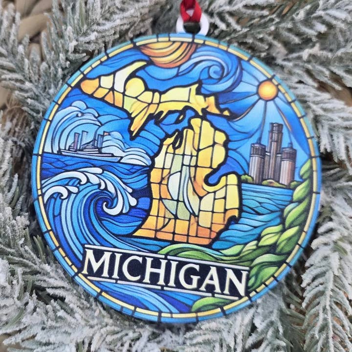Michigan State Christmas Ornament - Collectible Keepsake for wholesale by Sixth & Sunshine