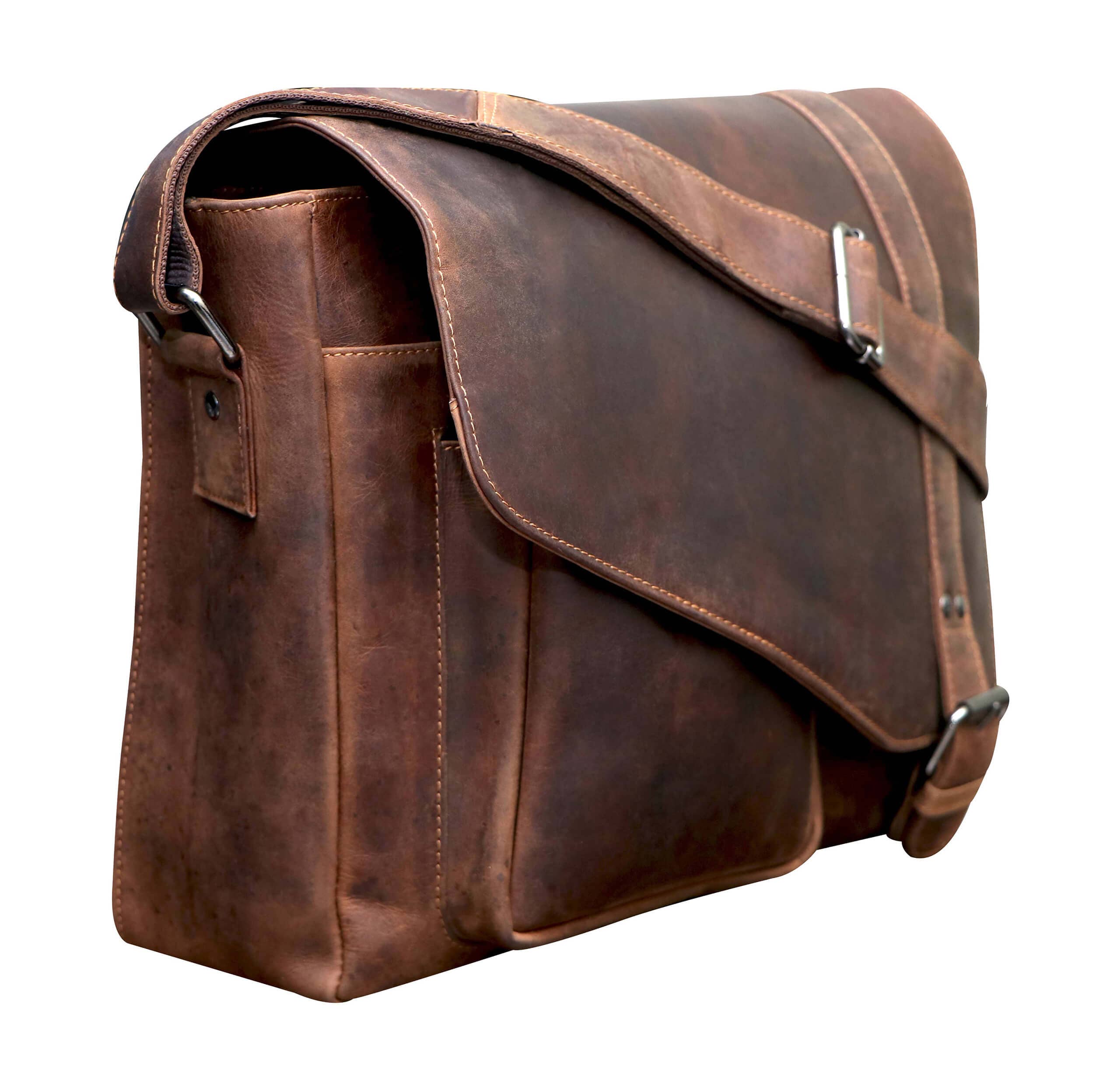 Greenwood – wholesale Kurirväska – Unisex – Greenwood Dexter läderväska för män och kvinnor, passar 14-tums laptop17