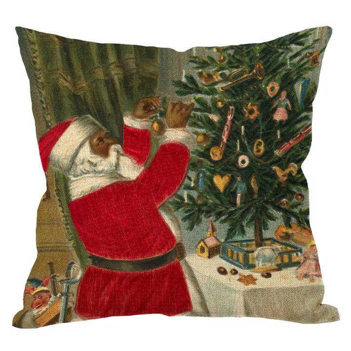 Marye-Kelley – wholesale Dekorativ kudde – PI7050-Svart tomte med gran