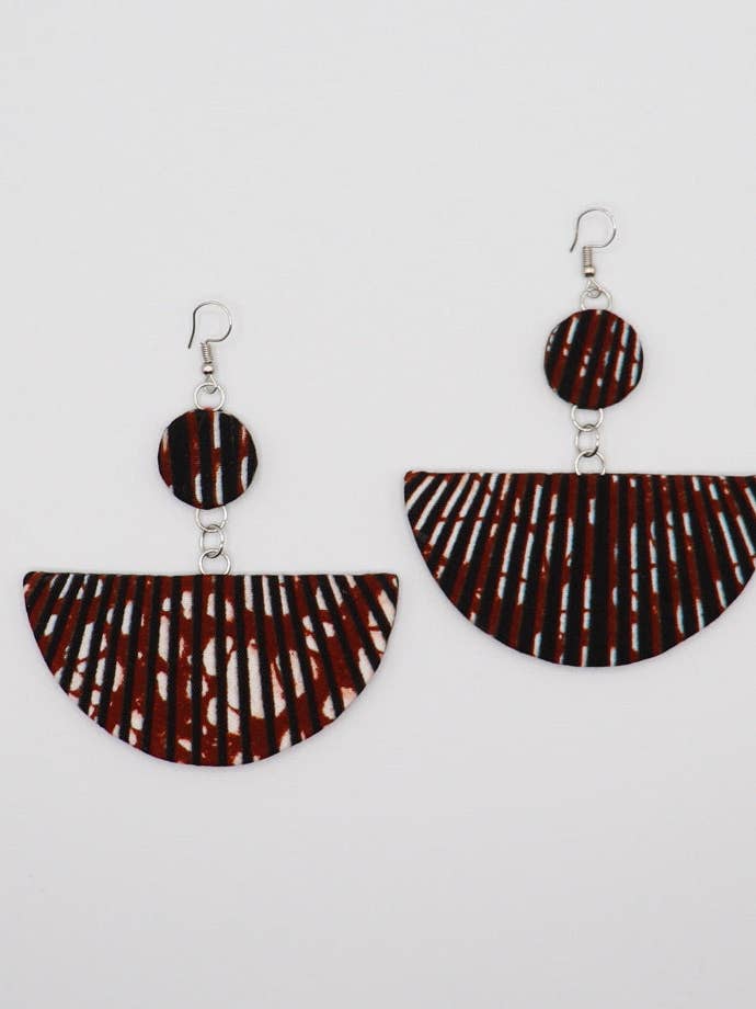 Pendientes de tela Ankara para venta al por mayor de Mbabazi House Of Style