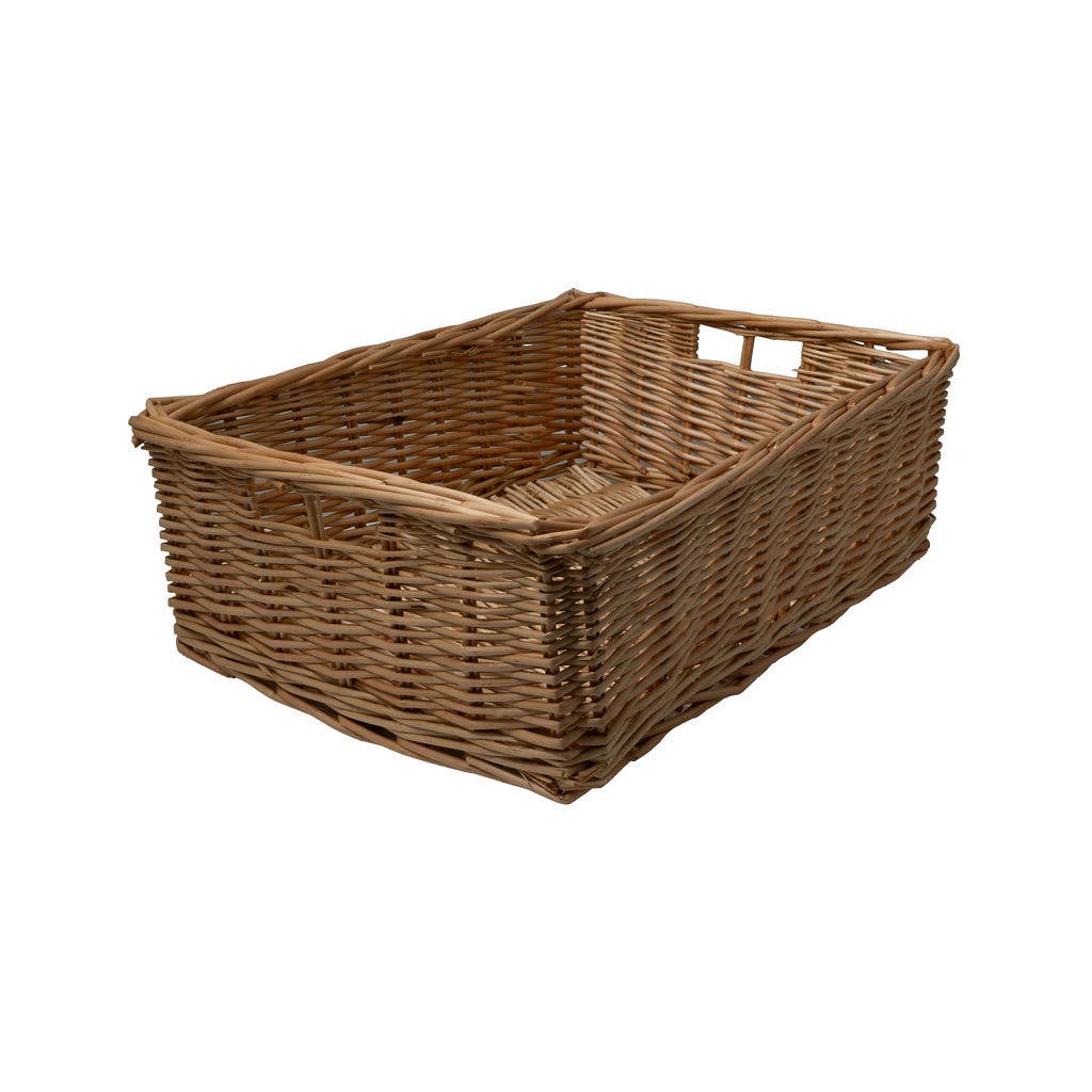 Arthur Cameron – wholesale Basket – Natural  Rectangular Wicker Shallow Storage Tray0