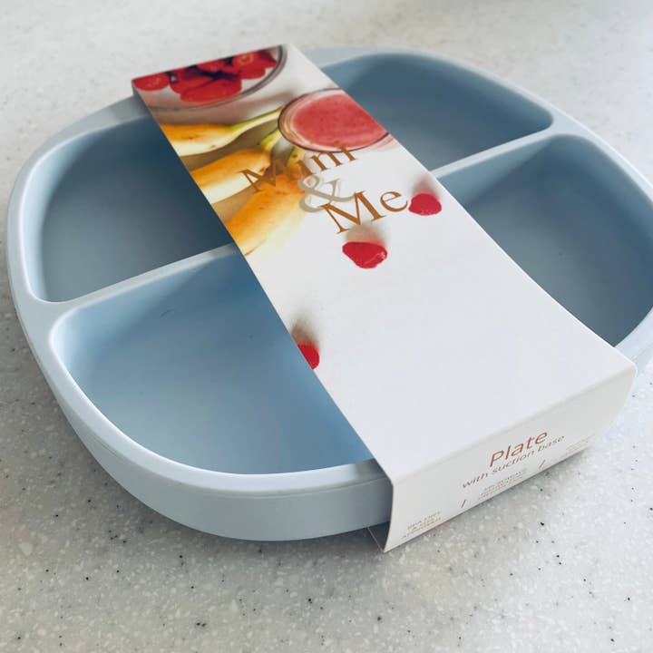Mini & Me - Wholesale Dinner Plate - Kids & Baby - Mini & Me Divider Plate Ice Blue
