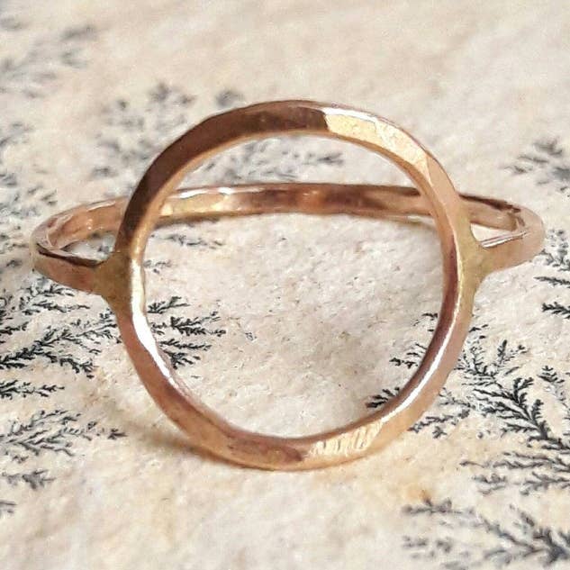 Yellow Gold Fill Circle Ring for wholesale by Gaia's Candy