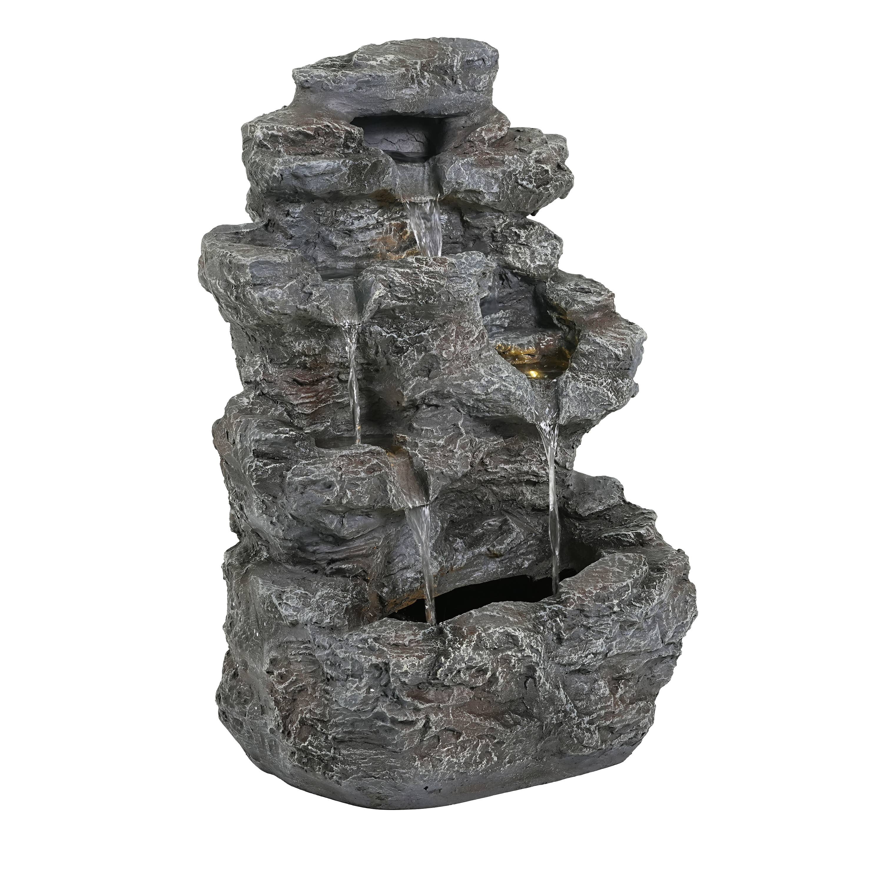 Paris Loft Inc - Wholesale Outdoor Ornament/Decor - Five-tiered concrete fountain, modern outdoor decoration3