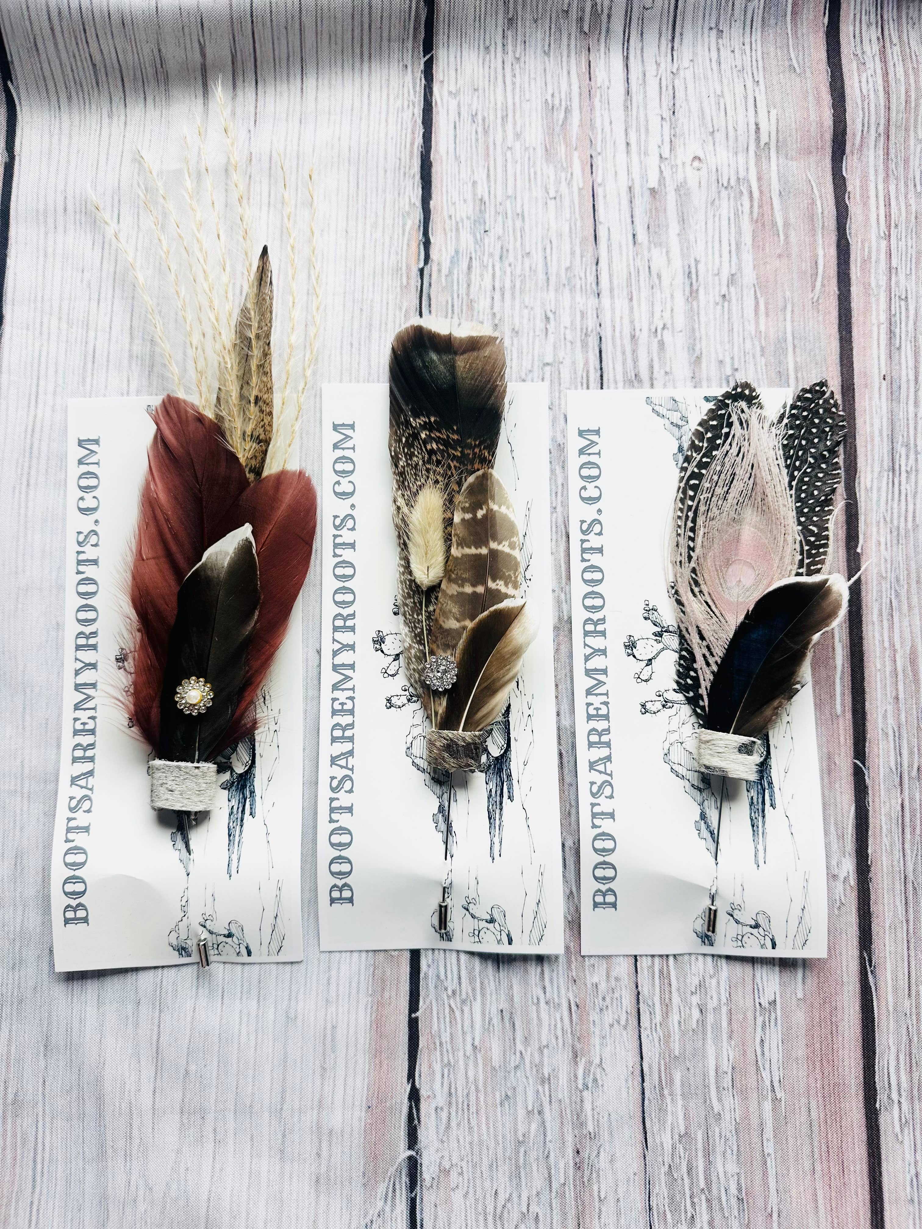 Boots Are My Roots - Vente Accessoire pour chapeau – femme - Épingles à chapeau à plumes mélangées #110