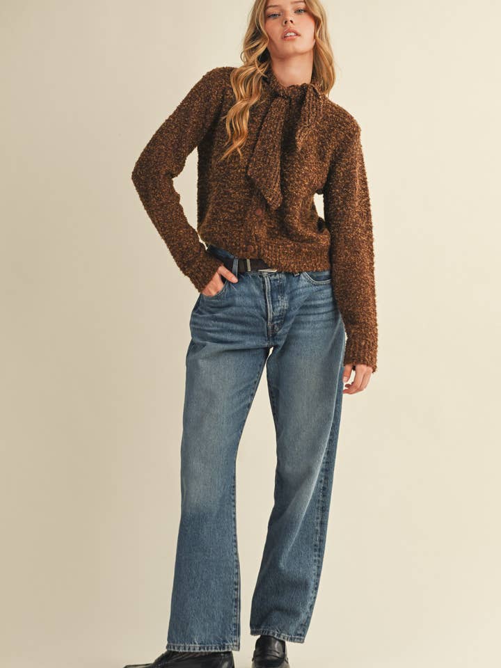 &MERCI - Wholesale Cardigan - Women's - TYING NECK SWEATER CARDIGAN MSW1102746