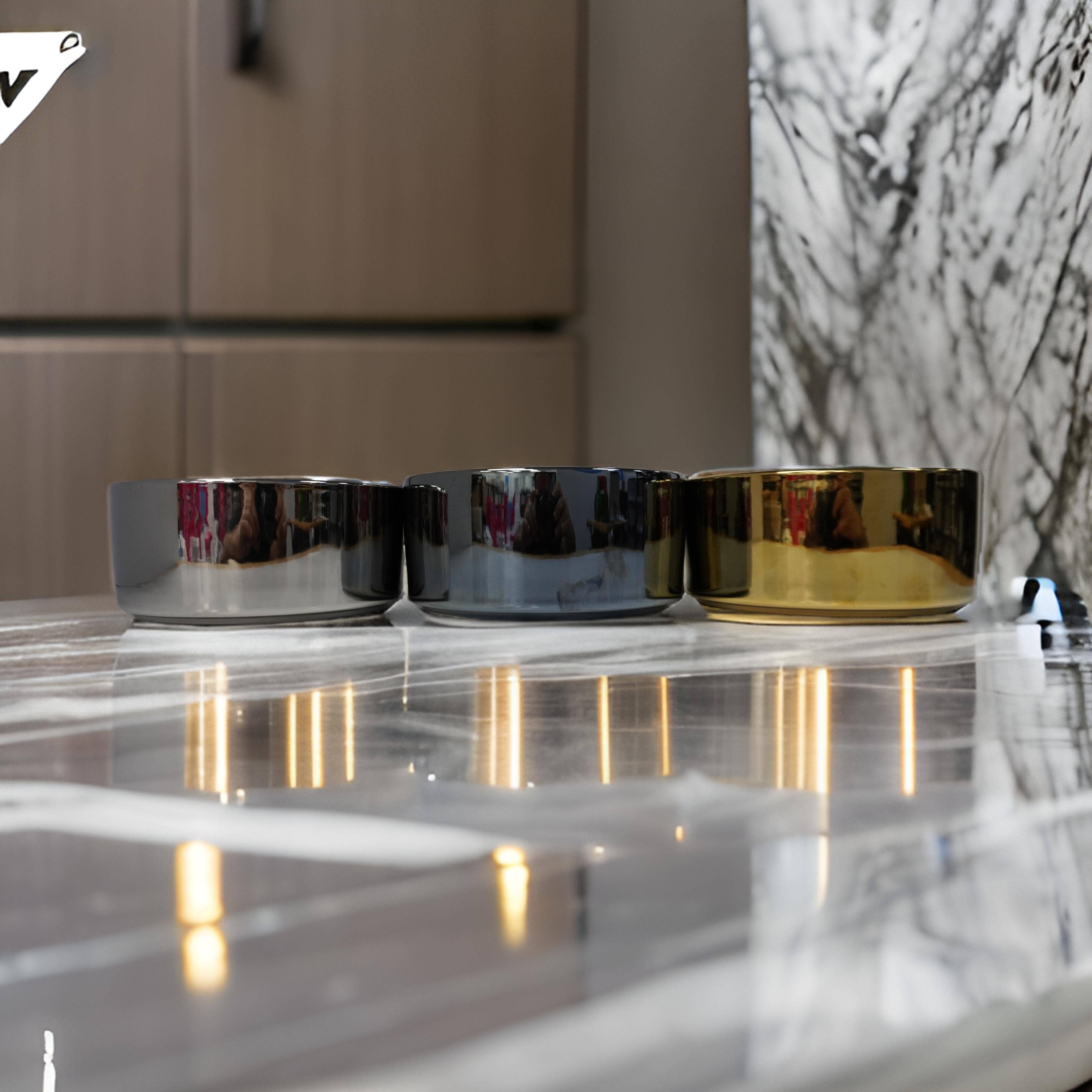 BARK by DOG - Wholesale Pet Bowl - Cat/Dog - 4 Pack- Luigi Luxe Assorted Dog Bowl 1