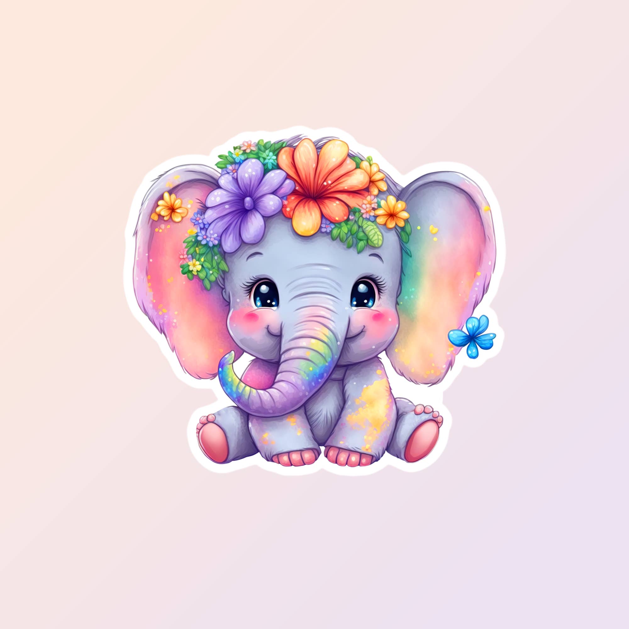 Sorry Not Sorry Co - Wholesale Sticker - Kids & Baby - Cute Baby Elephant Stickers, Cute Kids Stickers