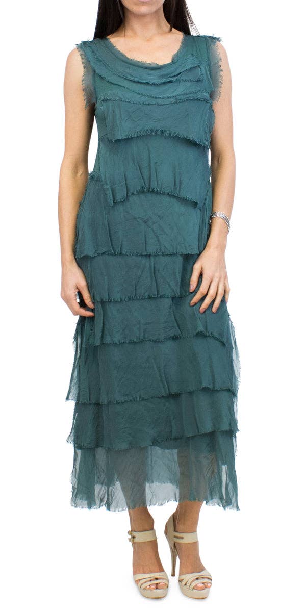 Gigi Moda - Wholesale Dress - Women's - Full Length Ruffle Dress53