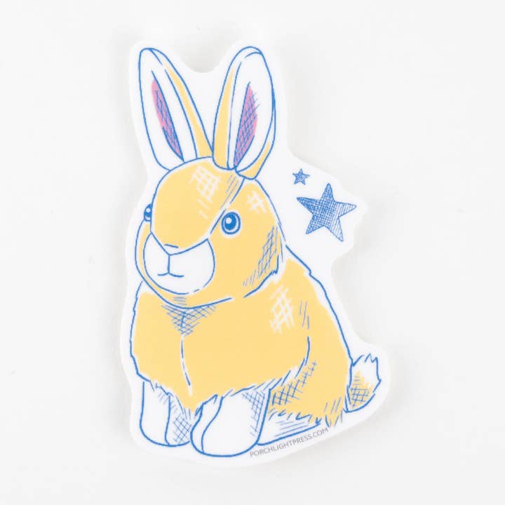 Autocolante: Coelhinho de Peluche por atacado de Porchlight Press Letterpress