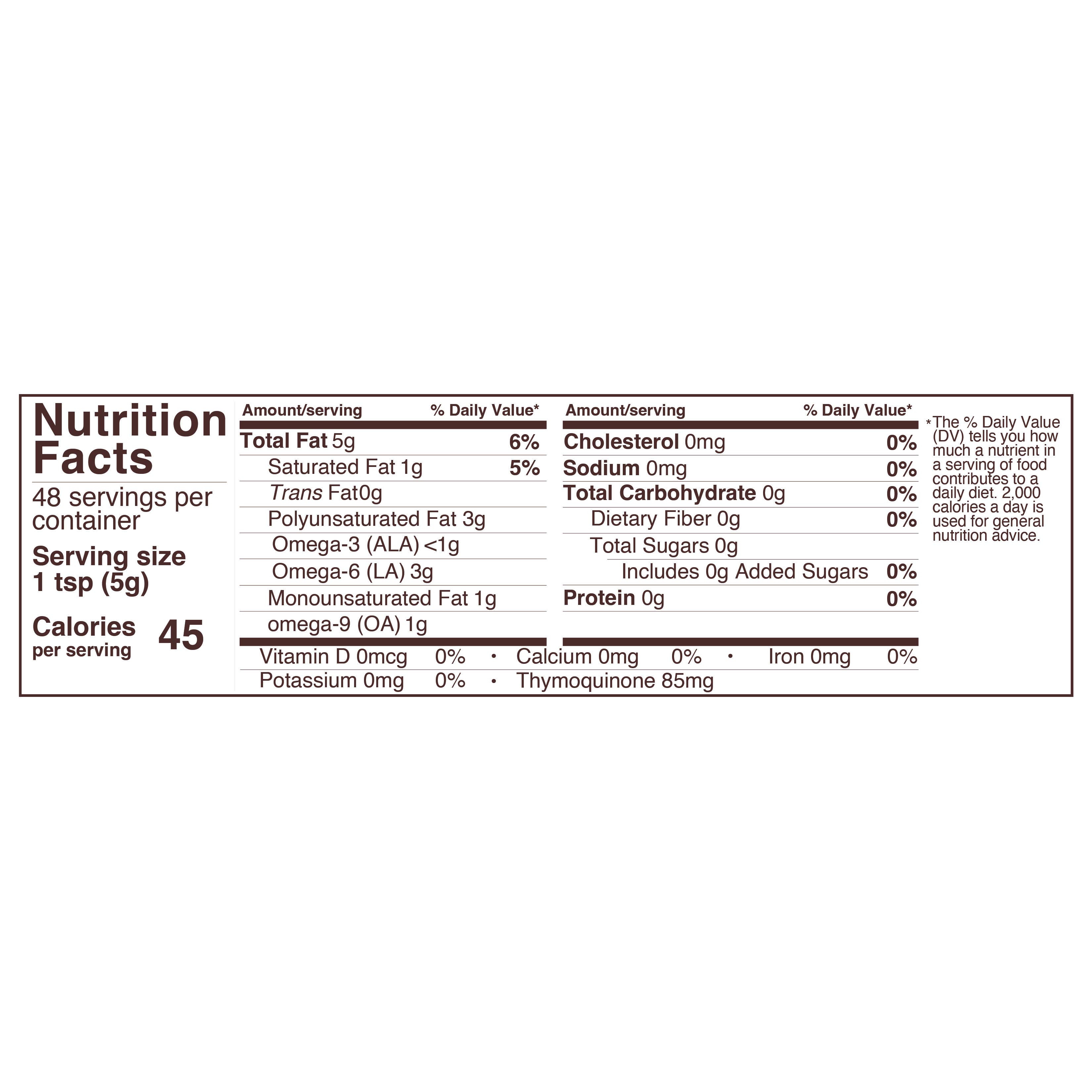 Foods Alive - Wholesale Oral Supplement/Vitamin - Black Cumin Seed Oil - Artisan Cold-Pressed, Organic2