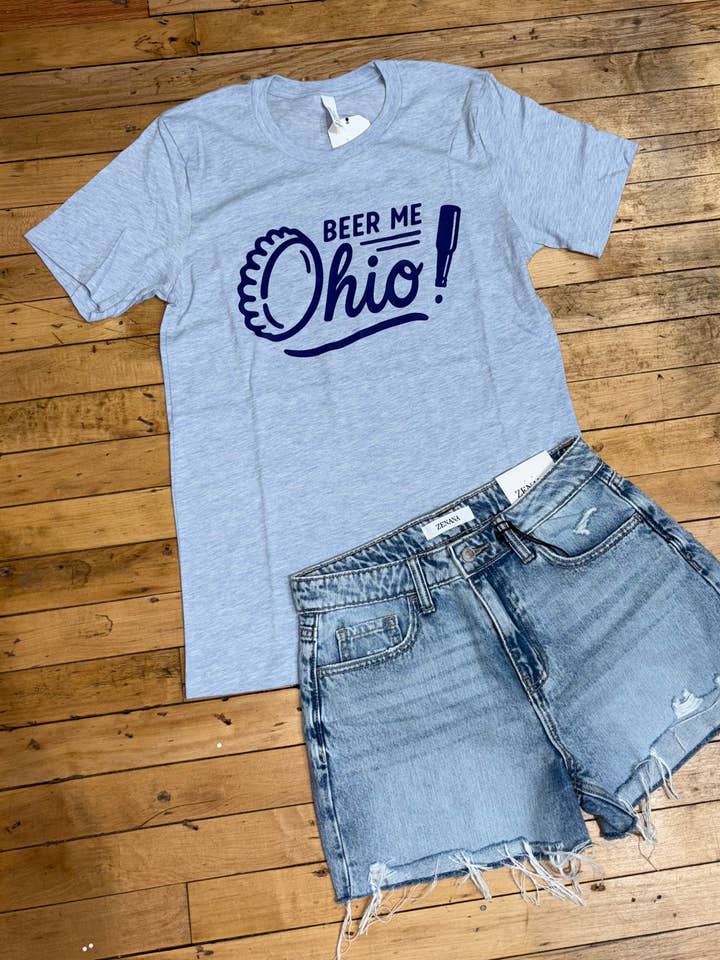 Beer Me Ohio Tee for wholesale by Ohio Roots Printing