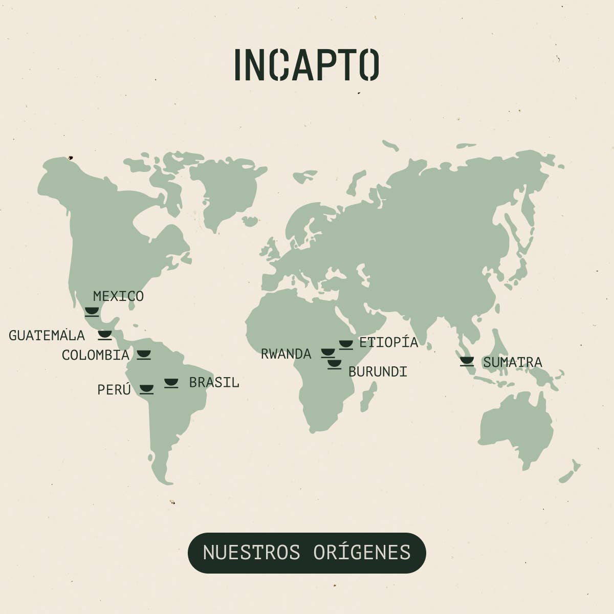 INCAPTO COFFEE - Wholesale Coffee Beans - Specialty Bean Coffee - WORLDWIDE Tasting Pack5