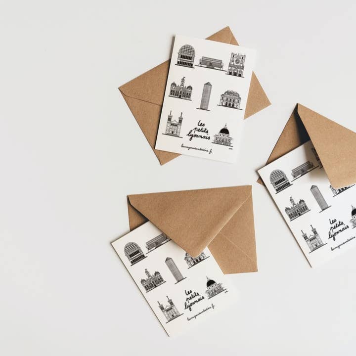 Kaart - Hey Lyon - Les Petits Lyonnais voor wholesale door Les crayons de Valentine