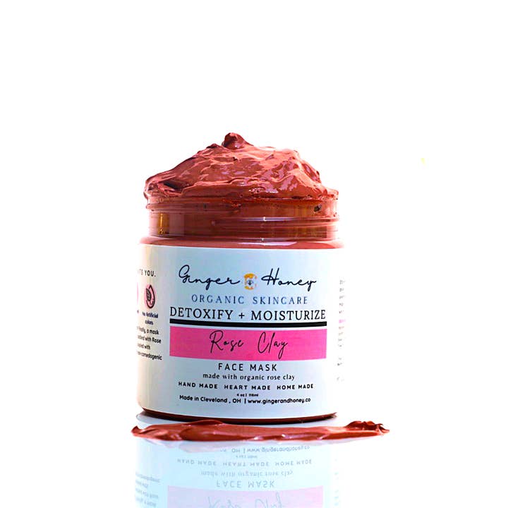 Rose Clay Face Mask for wholesale by Ginger & Honey
